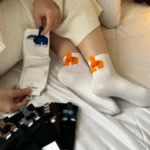جوراب فانتزی گربه گیلاس دار